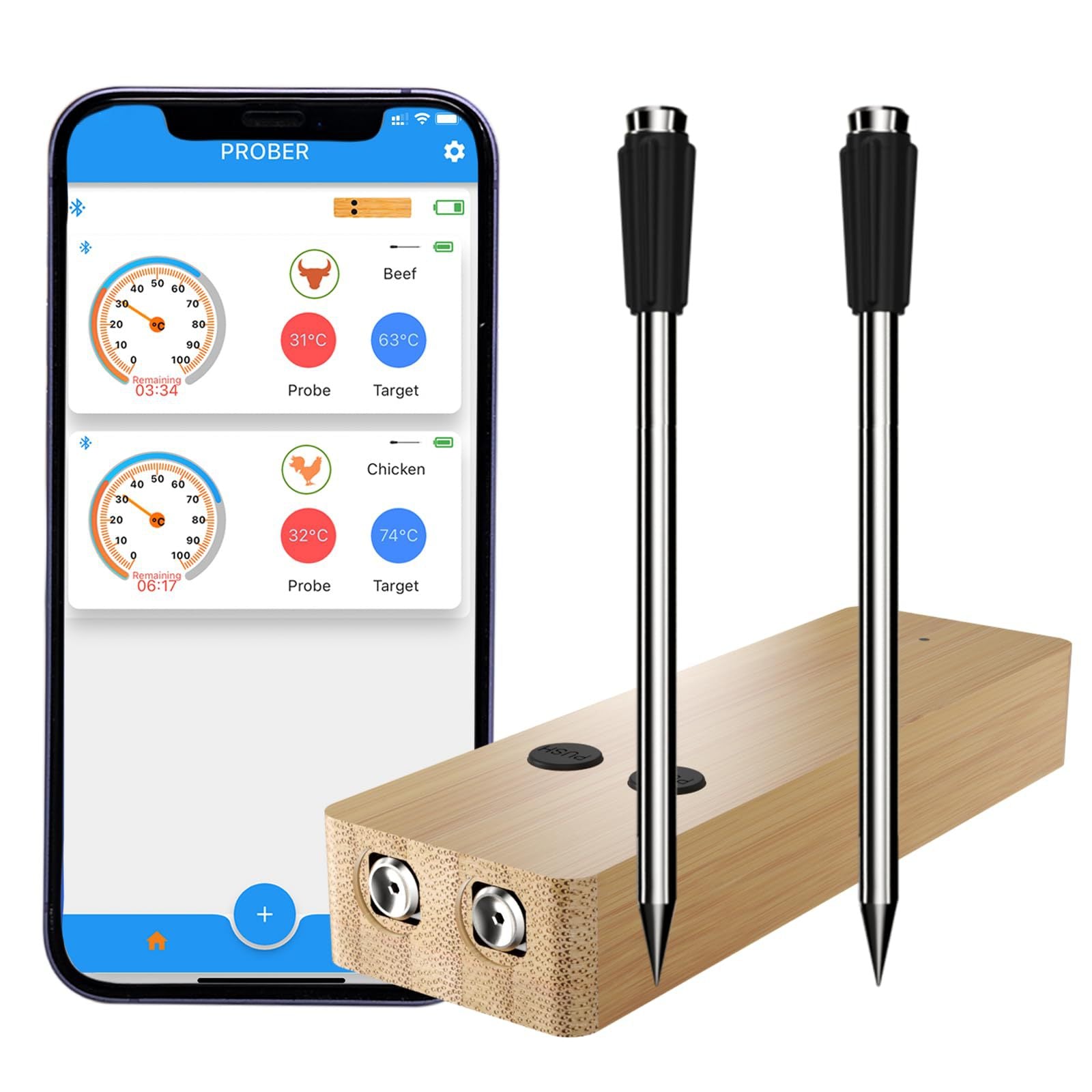 🔥Smart Meat Pro Thermometer💥 Dual Temp Tracking🌪️ 500FT Bluetooth Range✨ Grill/Smoker/Oven Master | TikTok's #1 BBQ Gadget 🔥Smart Meat Pro Thermometer💥 Dual Temp Tracking🌪️ 500FT Bluetooth Range✨ Grill/Smoker/Oven Master | TikTok's #1 BBQ Gadget